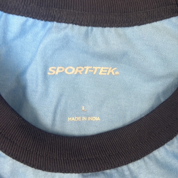 NWOT Sport-Tek T200 Colorblock Raglan Jersey , Carolina Blue/Navy - Picture 13 of 14